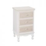 Julian Bedside Cabinet In Solid Pine With 3 Drawers