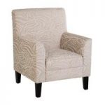 Wembley 1 Seater Sofa In Natural Fabric With Wooden Legs