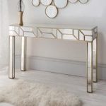 Dresden Mirrored Console Table Rectangular In Painted Gold