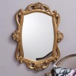 Larissa Decorative Wall Mirror In Gold With Sweeping Curves