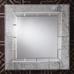 Bradford Mosaic Wall Mirror Square In All Glass And Silver Frame