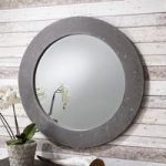 Chilton Wall Mirror Round In Hand Applied Concrete Resin Frame