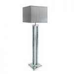 Rosalie Floor Lamp In Silver Shade With Mirrored Base