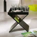 Moscow Side Table And Serving Tray In Black