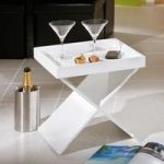 Moscow Side Table And Serving Tray In White