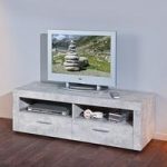 Croagh LCD TV Stand In Light Grey With 2 Drawers