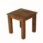 Merino Wooden End Table In Mango Wood With Gloss Touch