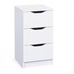 Crick Small Chest of Drawers In White With 3 Drawers