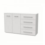 Armado Modern Sideboard In Gloss White With 2 Doors 4 Drawers
