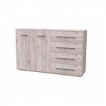 Armado Wooden Sideboard In Sand Oak With 2 Doors 4 Drawers