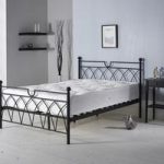 Dales Contemporary Metal Double Bed In Black