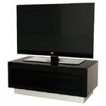 Castle LCD TV Stand Small In Black With Glass Door