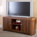 Halstead TV Stand In Warm Acacia Wood Effect With 2 Doors