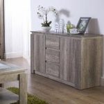 Caister Wooden Sideboard In Oak With 2 Doors And 3 Drawers