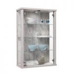 Neptune Small Glass Display Cabinet In Sand Oak With LED
