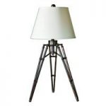 Matera Contemporary Table Lamp In Off White With Tripod Base