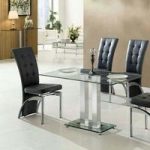 Jet Small Dining Table Rectangular In Clear Glass