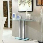 Jet Stylish Console Table Rectangular In White Glass