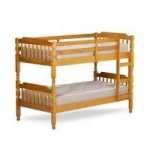 Colonial Wooden Small Single Bunk Bed In Honey