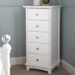 Tornado Wooden Narrow Chest Of Drawers In White