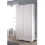 Tornado Wooden Wardrobe In White With 2 Doors 1 Drawer