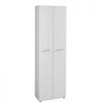 Adrian Wardrobe In White With Gloss Fronts And 2 Doors