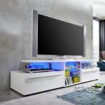Irina Modern TV Stand In White With High Gloss Fronts