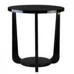 Acton Side Table Round In Black High Gloss