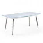 Belton Extendable Glass Dining Table In White