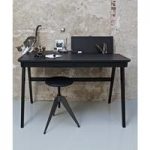 Clarion Wooden Computer Desk In Black With 2 Drawers