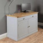 Seldon Home Office Cabinet Cum Computer Desk In Grey