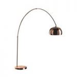 Amery C Shaped Floor Lamp In Copper Effect With Marble Base