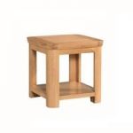 Empire Square Wooden Lamp Table With Undershelf