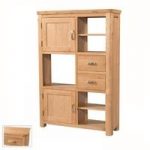 Empire Wooden High Display Unit With 2 Doors