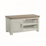 Empire Wooden TV Stand In Stone Painted With 1 Door