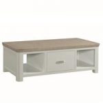 Empire Large Wooden Coffee Table In Stone Painted