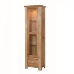 Solero Display Cabinet In Ashwood With 1 Door