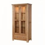 Solero Display Cabinet In Ashwood With 2 Doors
