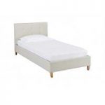 Castel Fabric Bed In Neutral Cream