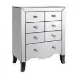 Alvaro Mirrored Chest of Drawers With 7 Drawers
