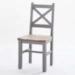 Wilson Wooden Dining Chair In Antique Grey And Brown