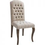 Mason Upholstered Dining Chair In Natural Woven Cotton