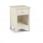Polar Bedside Cabinet In Stone White With 1 Drawer