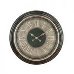 Sarah Wall Clock Round In Brown And Gold