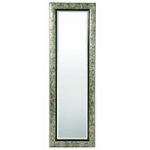 Lewis Wall Mirror In Raw Umber Glaze Over Broken Silver Leaf