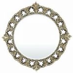 Crofton Wall Mirror In Light Gold Finish With Slight Distressing