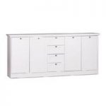 Country Sideboard In White With 4 Doors And 4 Drawers