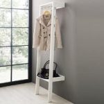 Louis Wall Mounted Coat Stand In White With 6 Hooks