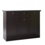 Weston Highboard In Darkwood With 3 Doors And 1 Drawer