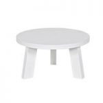 Teramo Wooden Side Table Round In White Pine